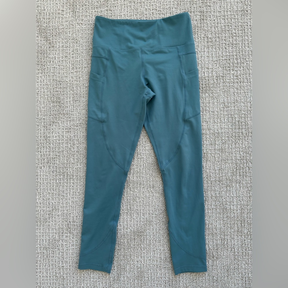 Teal green Zyia 3/4 length leggings - size 4